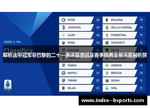 解析法甲冠军非巴黎的二十一条深层原因及赛季格局全景深度剖析探